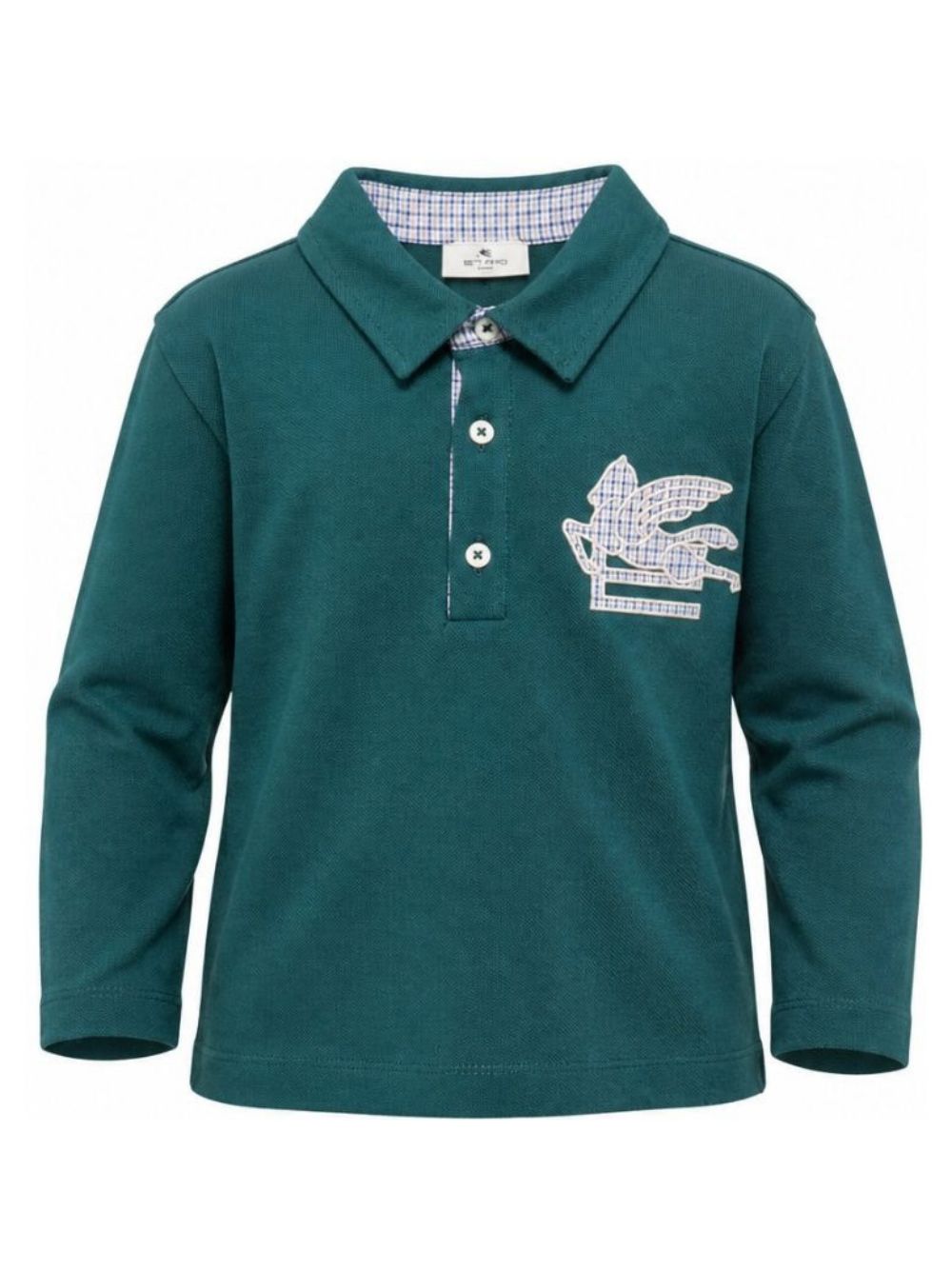 T-shirt per bambino Etro Kids verde con colletto stile polo GZ8H41 Z0022 797 ETRO KIDS 