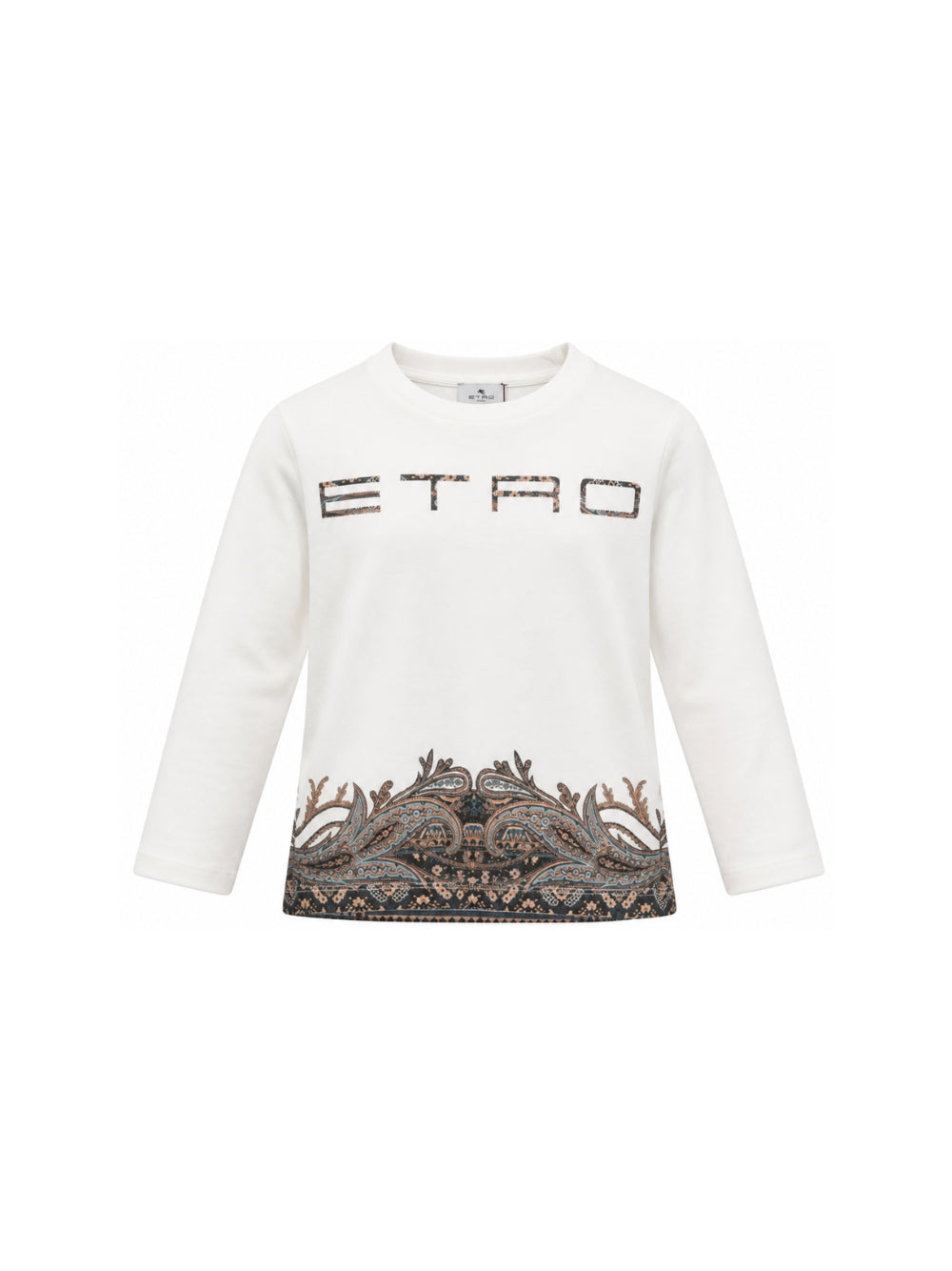 T-shirt per bambino Etro Kids bianca con stampa Paisley sul davanti GZ8H50 Z3672 102 ETRO KIDS 