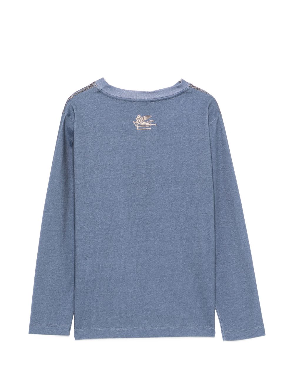 T-shirt per bambino Etro Kids blu con stampa Pegaso sul davanti GZ8H70 Z3693 617BG ETRO KIDS 