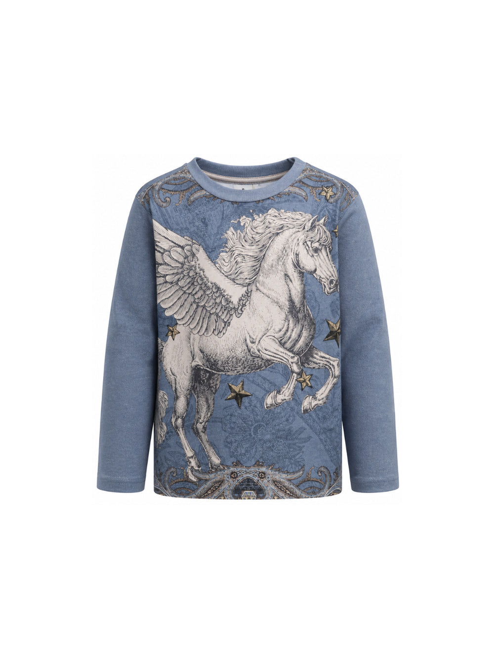 T-shirt per bambino Etro Kids blu con stampa Pegaso sul davanti GZ8H70 Z3693 617BG ETRO KIDS 