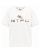 T-shirt per bambino Etro Kids bianca con patch logo GZ8P21 Z3672 102 ETRO KIDS 