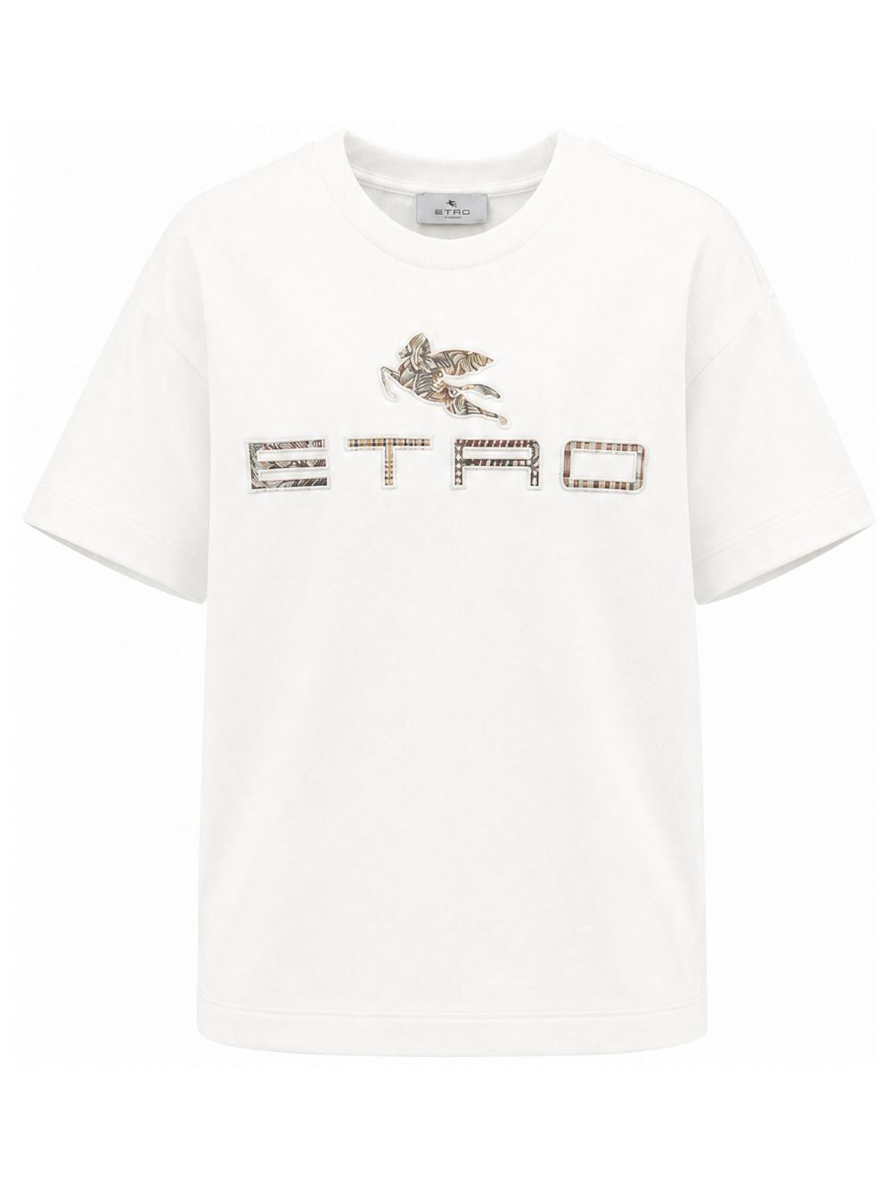 T-shirt per bambino Etro Kids bianca con patch logo GZ8P21 Z3672 102 ETRO KIDS 