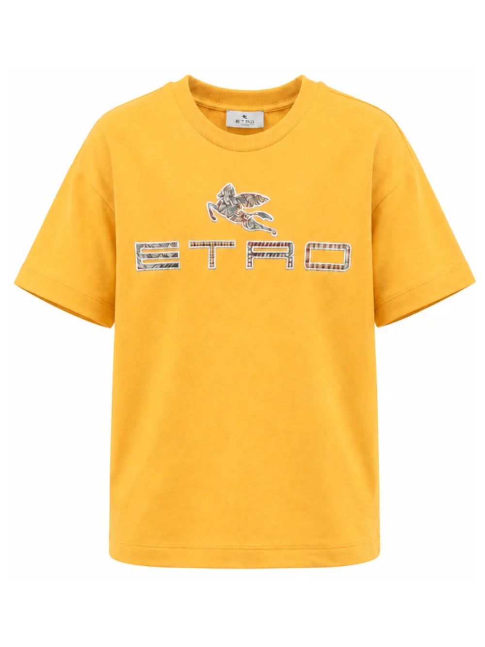 T-shirt per bambino Etro Kids gialla con patch logo GZ8P21 Z3672 216 ETRO KIDS 