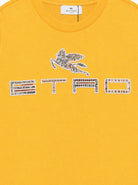 T-shirt per bambino Etro Kids gialla con patch logo GZ8P21 Z3672 216 ETRO KIDS 