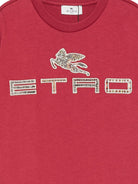 T-shirt per bambino Etro Kids bordeaux con patch logo GZ8P21 Z3672 52C ETRO KIDS 