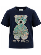 T-shirt per bambini Etro Kids blu con dettaglio Teddy GZ8P31 Z3672 617 ETRO KIDS 
