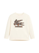 T-shirt per bambino Etro Kids bianca con dettaglio Pegaso sul davanti GZ8P40 Z3672 102 ETRO KIDS 