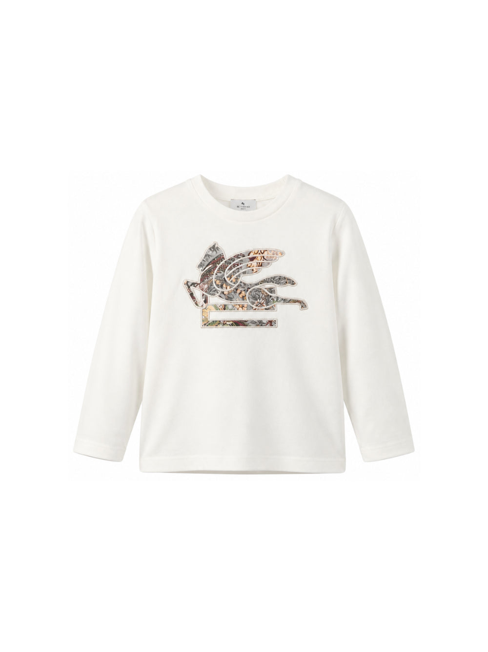 T-shirt per bambino Etro Kids bianca con dettaglio Pegaso sul davanti GZ8P40 Z3672 102 ETRO KIDS 