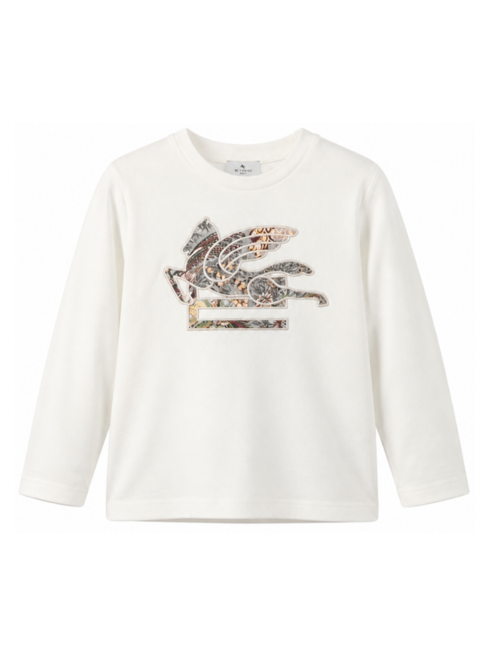 T-shirt per bambino Etro Kids bianca con dettaglio Pegaso sul davanti GZ8P40 Z3672 102 ETRO KIDS 
