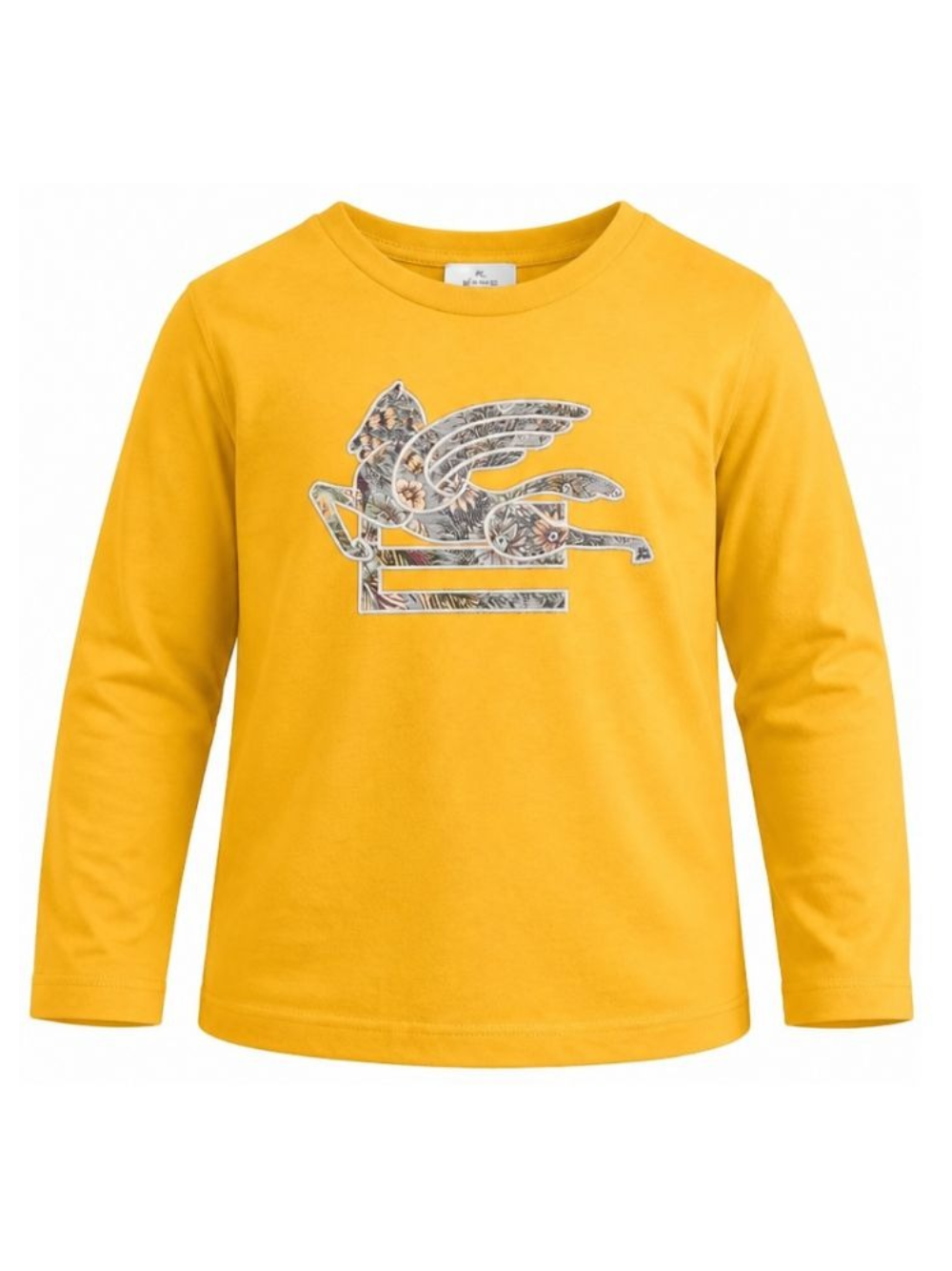 T-shirt per bambino Etro Kids gialla con dettaglio Pegaso sul davanti GZ8P40 Z3672 216 ETRO KIDS 