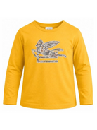 T-shirt per bambino Etro Kids gialla con dettaglio Pegaso sul davanti GZ8P40 Z3672 216 ETRO KIDS 