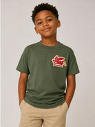 T-shirt per bambino Etro Kids verde con ricamo Pegaso sul davanti GZ8P51 Z3672 70J ETRO KIDS 