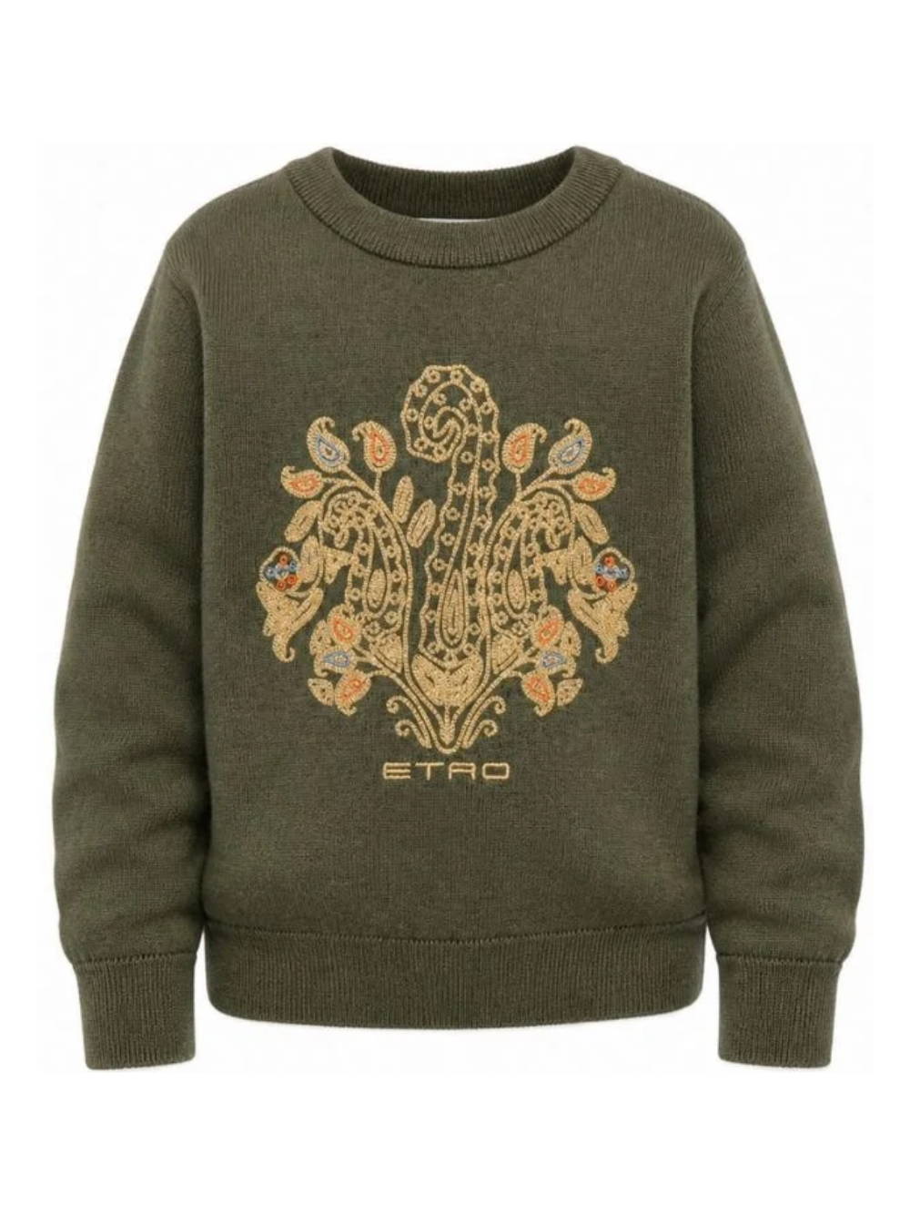 Maglione per bambino Etro Kids verde con design lavorato a maglia GZ9A20 Z4117 817 ETRO KIDS 