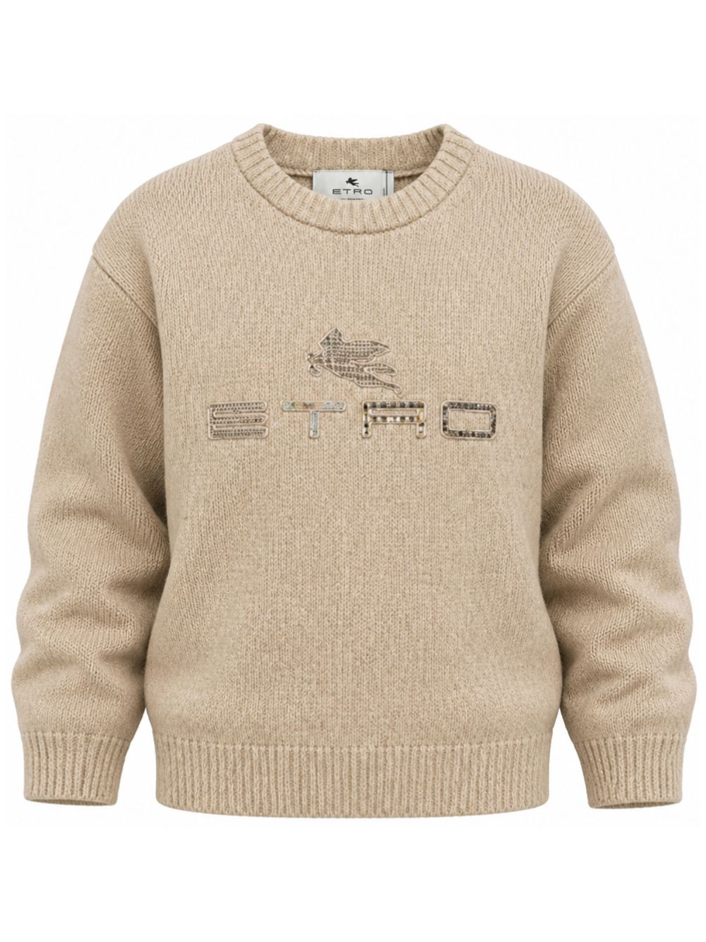 Maglione per bambino Etro Kids beige con logo sul davanti GZ9P10 Z2312 114 ETRO KIDS 