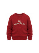 Maglione per bambino Etro Kids rosso con logo ricamato sul davanti GZ9P10 Z2808 840 ETRO KIDS 