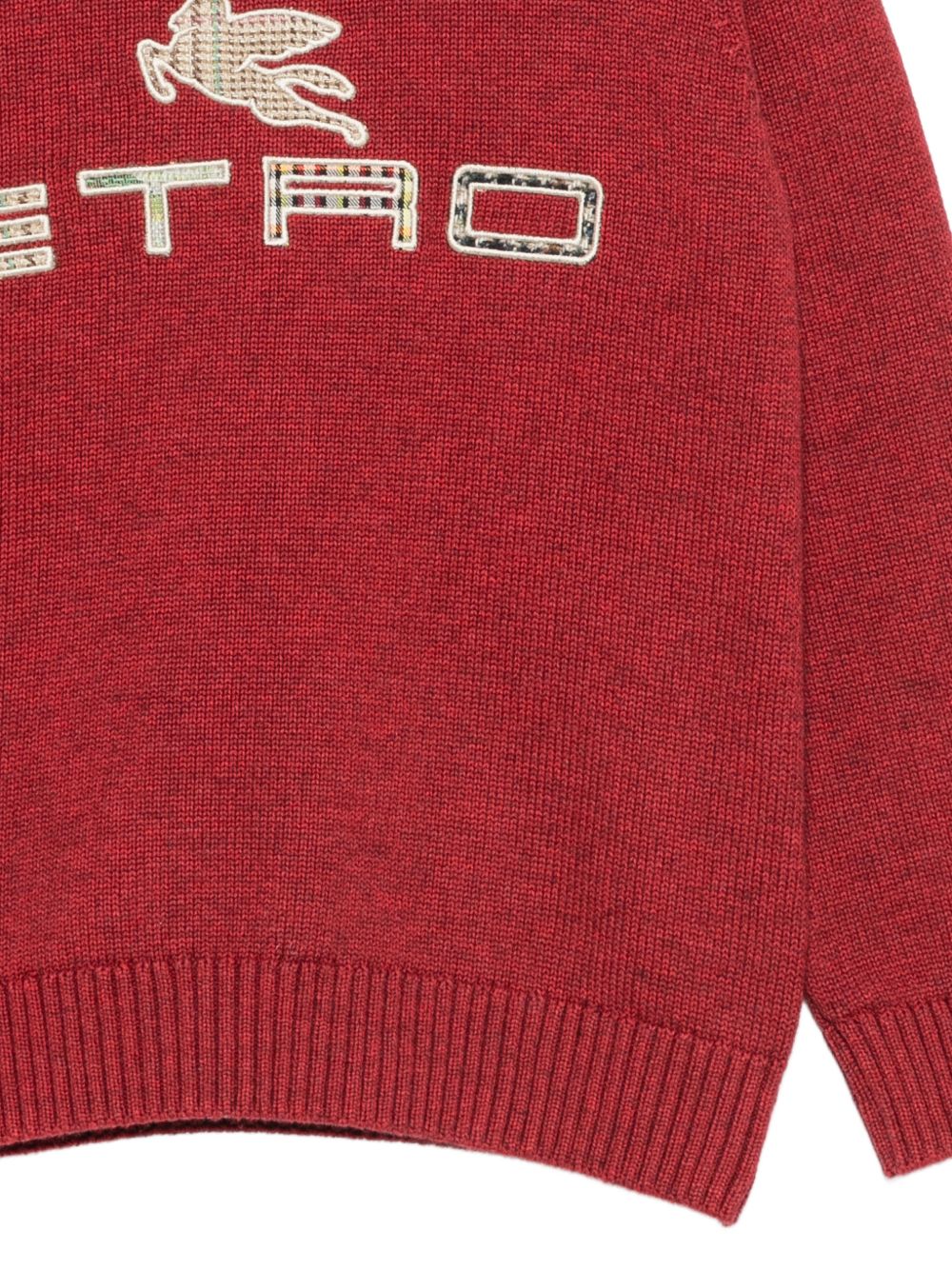 Maglione per bambino Etro Kids rosso con logo ricamato sul davanti GZ9P10 Z2808 840 ETRO KIDS 