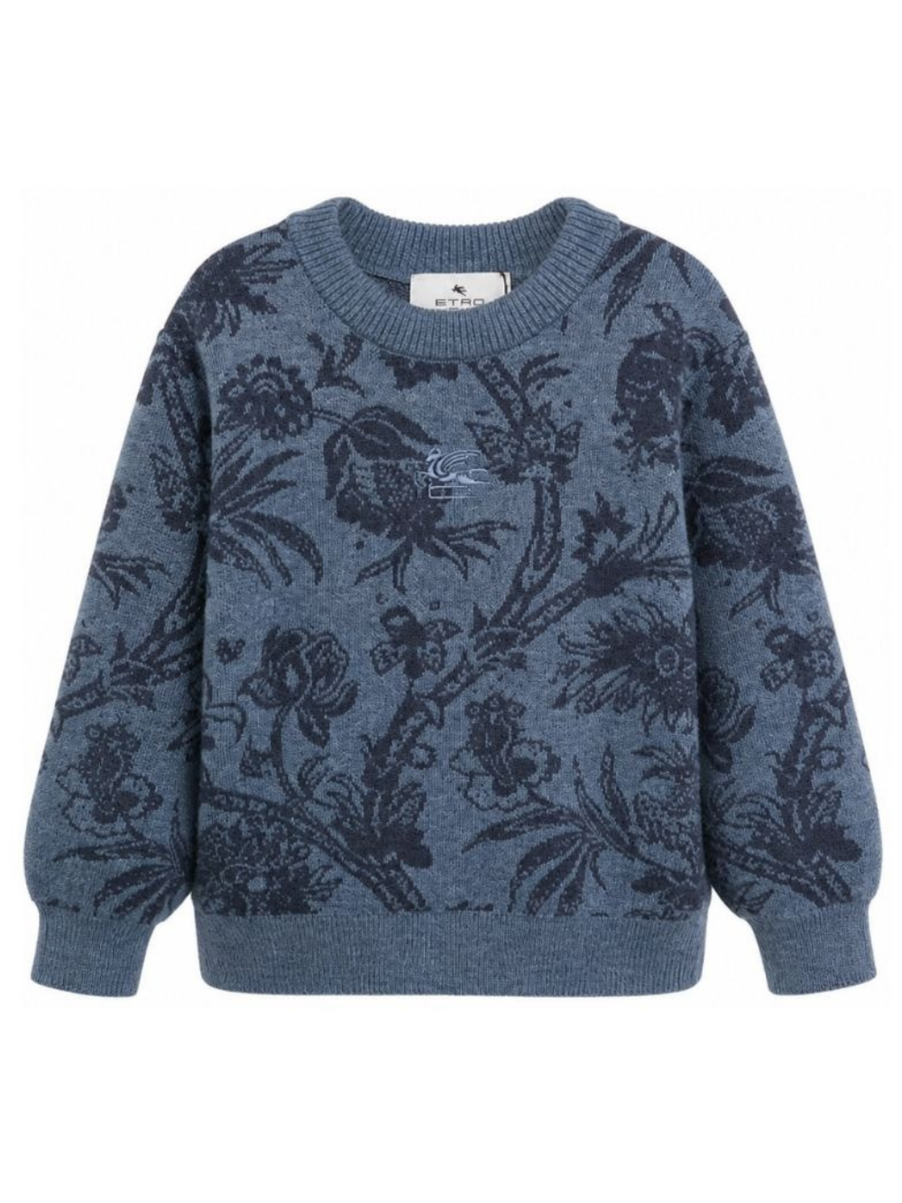 Maglione per bambino Etro Kids blu con motivo a intarsio floreale GZ9P20 W0198 833 ETRO KIDS 