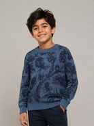 Maglione per bambino Etro Kids blu con motivo a intarsio floreale GZ9P20 W0198 833 ETRO KIDS 