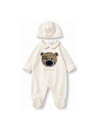 Set tutina e berretto per neonati Etro Kids bianco con orsetto stampato a paisley GZB530 Z3672 102 ETRO KIDS 
