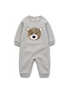 Tutina per neonati Etro Kids grigia con ricamo orsetto sul davanti GZB540 Z3188 806 ETRO KIDS 