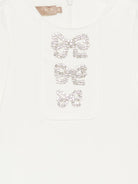 Abito per bambina Elie Saab Kids bianco con decorazioni fiocchi sul davanti EFAB135TS0802 WHT ElIE SAAB KIDS 