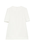Abito per bambina Elie Saab Kids bianco con decorazioni fiocchi sul davanti EFAB135TS0802 WHT ElIE SAAB KIDS 