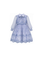 Abito per bambina Elie Saab Kids azzurro con dettaglio fiocco sul davanti EFAB136LUTS1159 LTB ElIE SAAB KIDS 