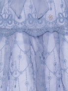 Abito per bambina Elie Saab Kids azzurro con dettaglio fiocco sul davanti EFAB136LUTS1159 LTB ElIE SAAB KIDS 