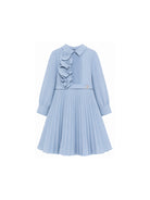 Abito per bambina Elie Saab Kids azzurro con texture plissettata EFAB141LUTS1036 LTB ElIE SAAB KIDS 