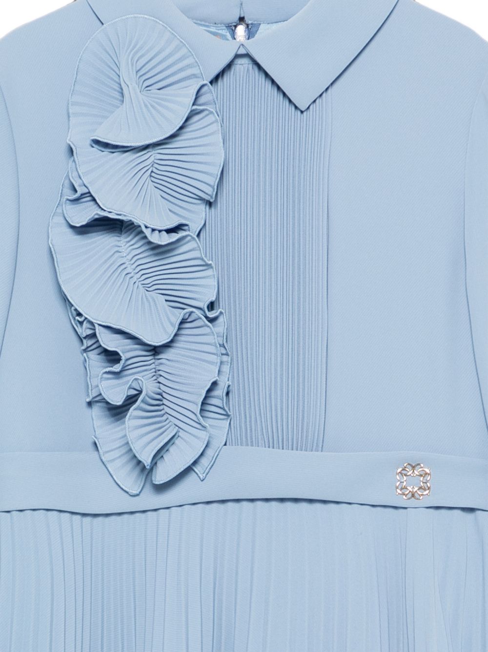 Abito per bambina Elie Saab Kids azzurro con texture plissettata EFAB141LUTS1036 LTB ElIE SAAB KIDS 