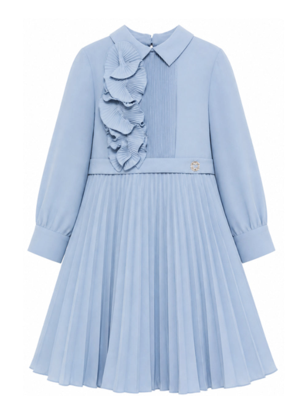 Abito per bambina Elie Saab Kids azzurro con texture plissettata EFAB141LUTS1036 LTB ElIE SAAB KIDS 
