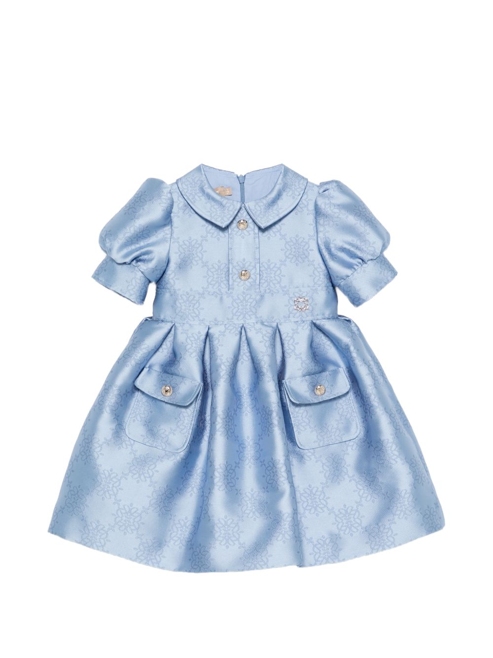 Abito per neonata Elie Saab Kids azzurro con motivo floreale EGAB042TS1133 LTB ElIE SAAB KIDS 