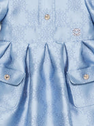 Abito per neonata Elie Saab Kids azzurro con motivo floreale EGAB042TS1133 LTB ElIE SAAB KIDS 
