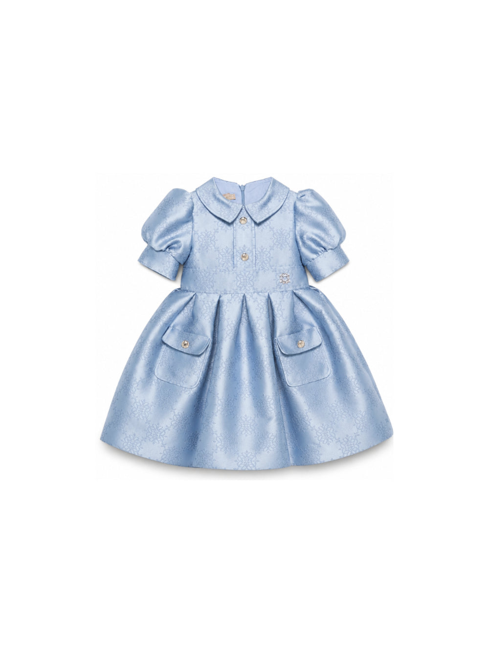 Abito per neonata Elie Saab Kids azzurro con motivo floreale EGAB042TS1133 LTB ElIE SAAB KIDS 