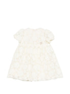 Abito per neonata Elie Saab Kids crema con strato in pizzo EGAB045TS1162 CRM ElIE SAAB KIDS 