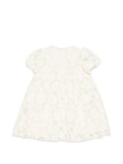 Abito per neonata Elie Saab Kids crema con strato in pizzo EGAB045TS1162 CRM ElIE SAAB KIDS 