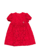 Abito per neonata Elie Saab Kids rosso con strato in pizzo EGAB045TS1162 RED ElIE SAAB KIDS 