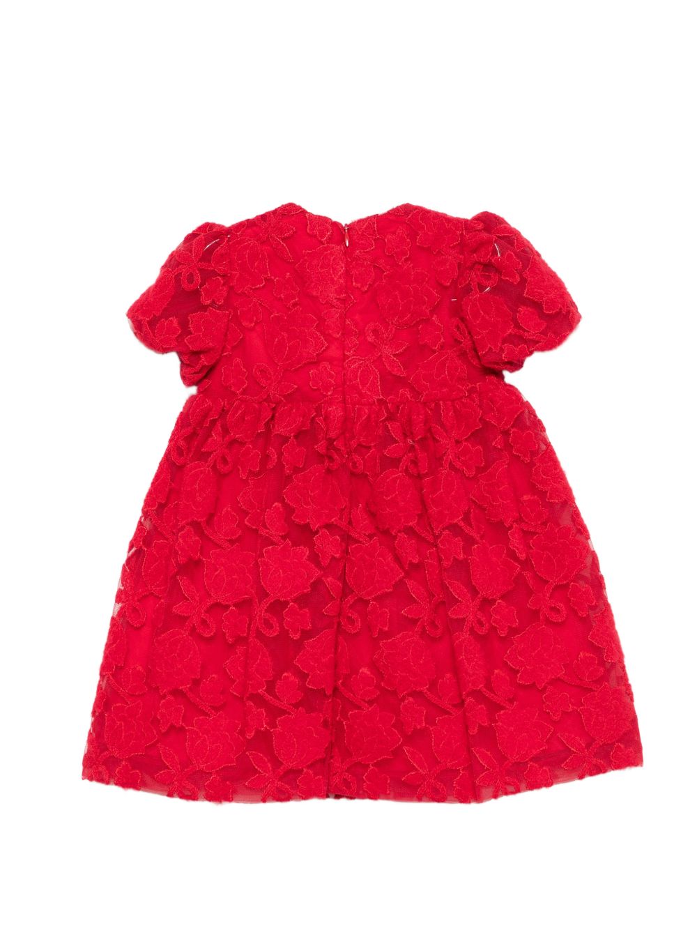 Abito per neonata Elie Saab Kids rosso con strato in pizzo EGAB045TS1162 RED ElIE SAAB KIDS 