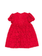 Abito per neonata Elie Saab Kids rosso con strato in pizzo EGAB045TS1162 RED ElIE SAAB KIDS 