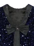 Abito per bambina Elisabetta Franchi La Mia Bambina blu con decorazione con paillettes EFAB7010TV093 4002 ElISABETTA FRANCHI KIDS 