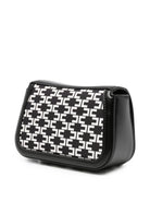 Borsa per bambina Elisabetta Franchi La Mia Bambina bianca e nera con monogramma all-over EFBO119CGA039 D599 ElISABETTA FRANCHI KIDS 