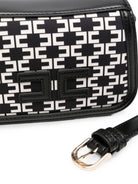 Borsa per bambina Elisabetta Franchi La Mia Bambina bianca e nera con monogramma all-over EFBO119CGA039 D599 ElISABETTA FRANCHI KIDS 