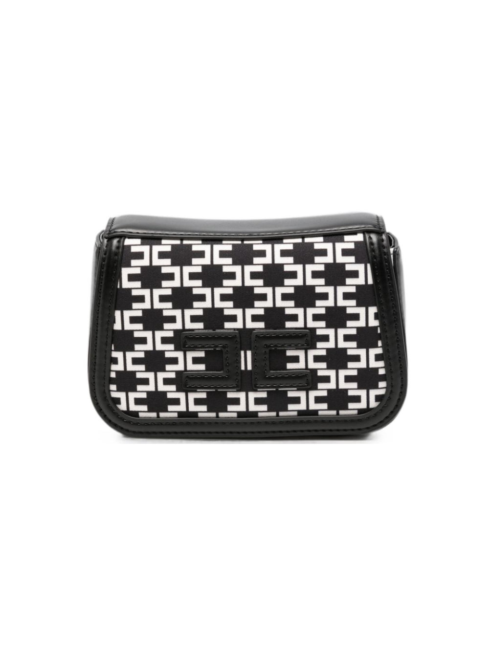 Borsa per bambina Elisabetta Franchi La Mia Bambina bianca e nera con monogramma all-over EFBO119CGA039 D599 ElISABETTA FRANCHI KIDS 