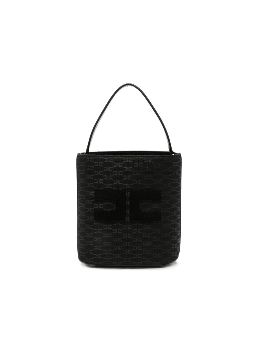Borsa a spalla per bambina Elisabetta Franchi La Mia Bambina nera con monogramma all-over EFBO121CTV157 N000 ElISABETTA FRANCHI KIDS 