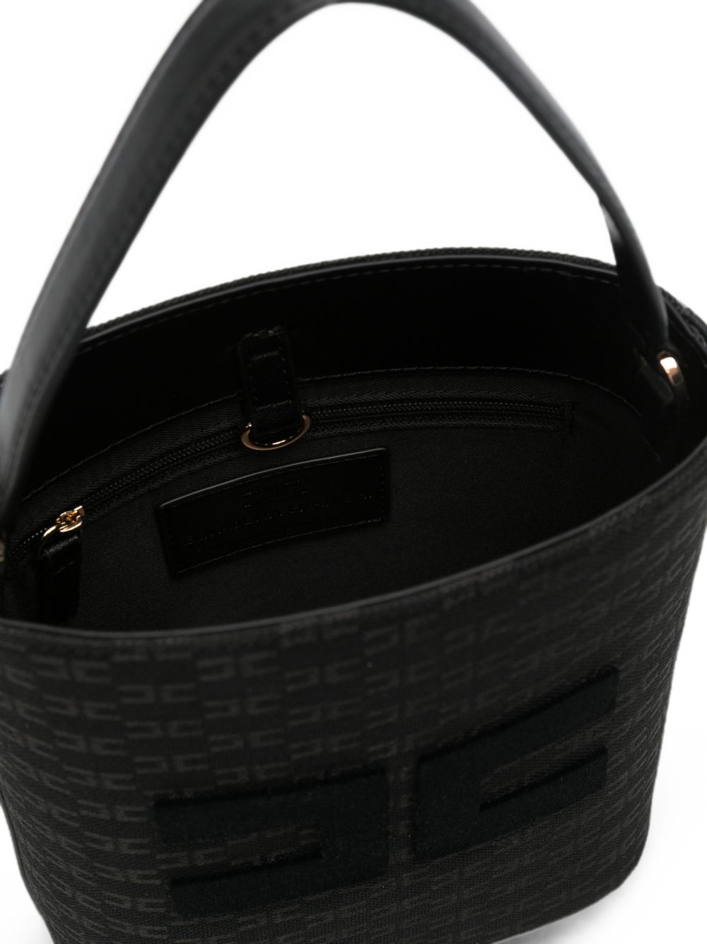 Borsa a spalla per bambina Elisabetta Franchi La Mia Bambina nera con monogramma all-over EFBO121CTV157 N000 ElISABETTA FRANCHI KIDS 