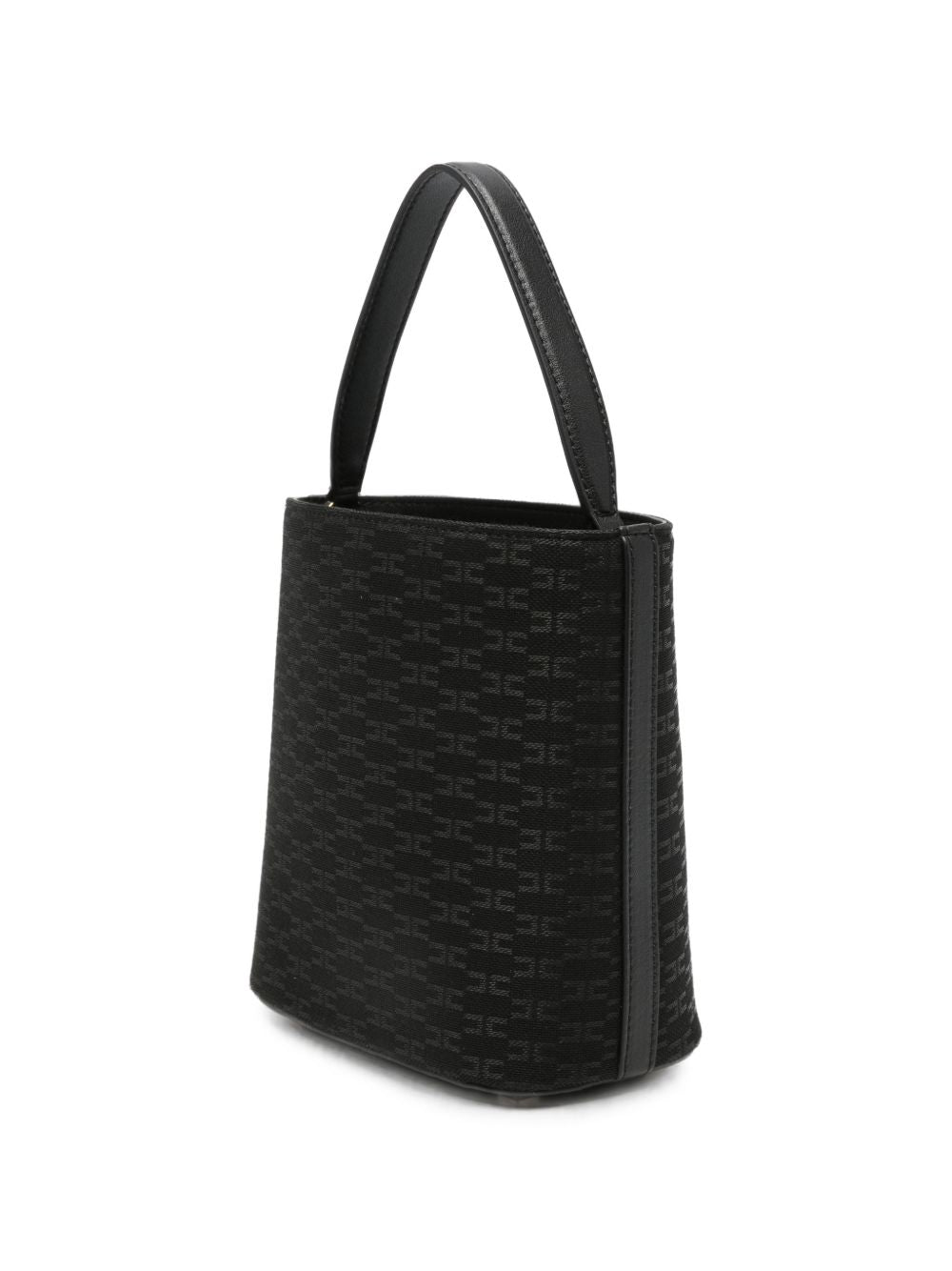 Borsa a spalla per bambina Elisabetta Franchi La Mia Bambina nera con monogramma all-over EFBO121CTV157 N000 ElISABETTA FRANCHI KIDS 