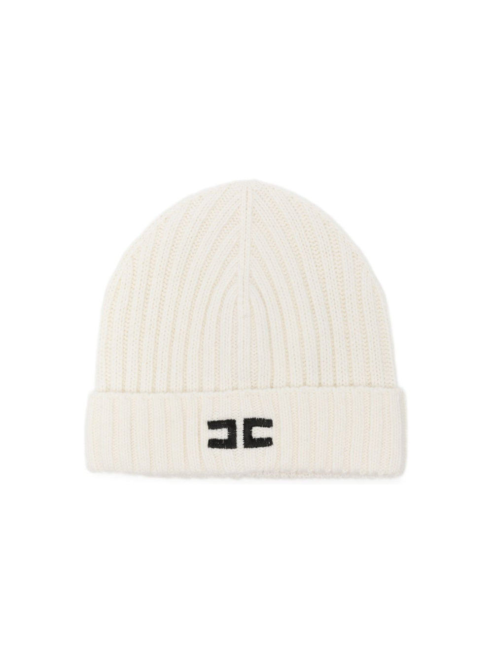 Berretto per bambina Elisabetta Franchi La Mia Bambina bianco con logo ricamato sul davanti EFCP035CFL143 0100 ElISABETTA FRANCHI KIDS 
