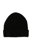 Berretto per bambina Elisabetta Franchi La Mia Bambina nero con logo ricamato sul davanti EFCP035CFL143 N101 ElISABETTA FRANCHI KIDS 