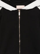 Felpa per bambina Elisabetta Franchi La Mia Bambina nera con inserti in colore bianco EFFE175CFF017 N101 ElISABETTA FRANCHI KIDS 