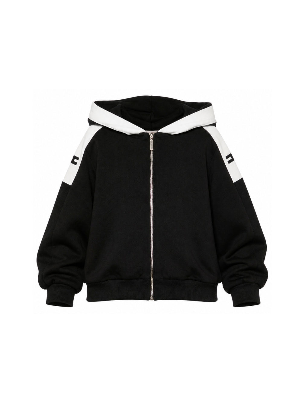 Felpa per bambina Elisabetta Franchi La Mia Bambina nera con inserti in colore bianco EFFE175CFF017 N101 ElISABETTA FRANCHI KIDS 